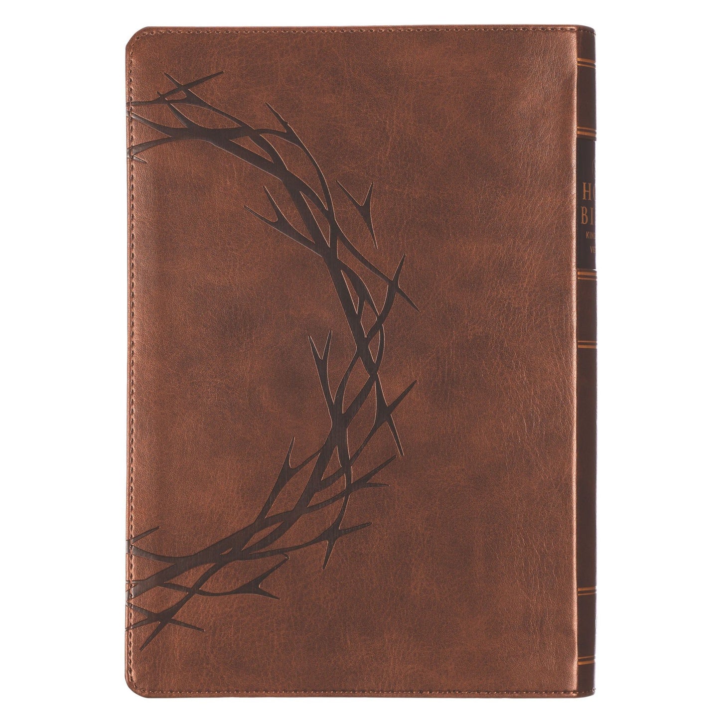 KJV  Bible  Giant  Print  Full  Size  Faux
Leather Crown of Thorns, Brown