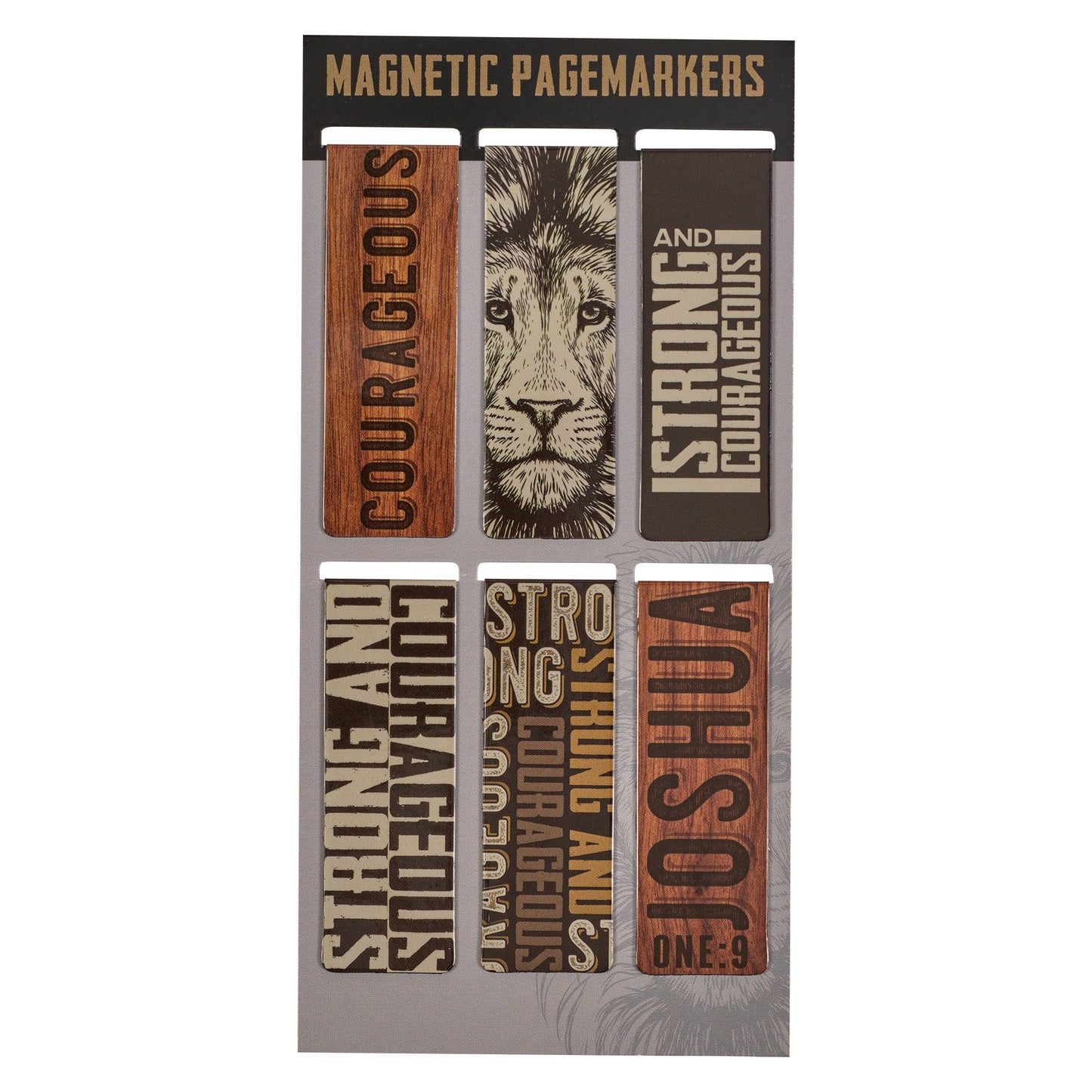 Magnetic  Bookmark  Set  Strong  and Courageous