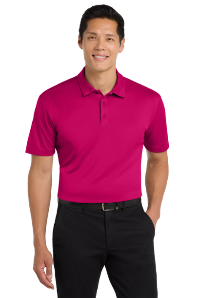 Raspberry Men's Port Authority Short Sleeve Polo with KDMC Logo