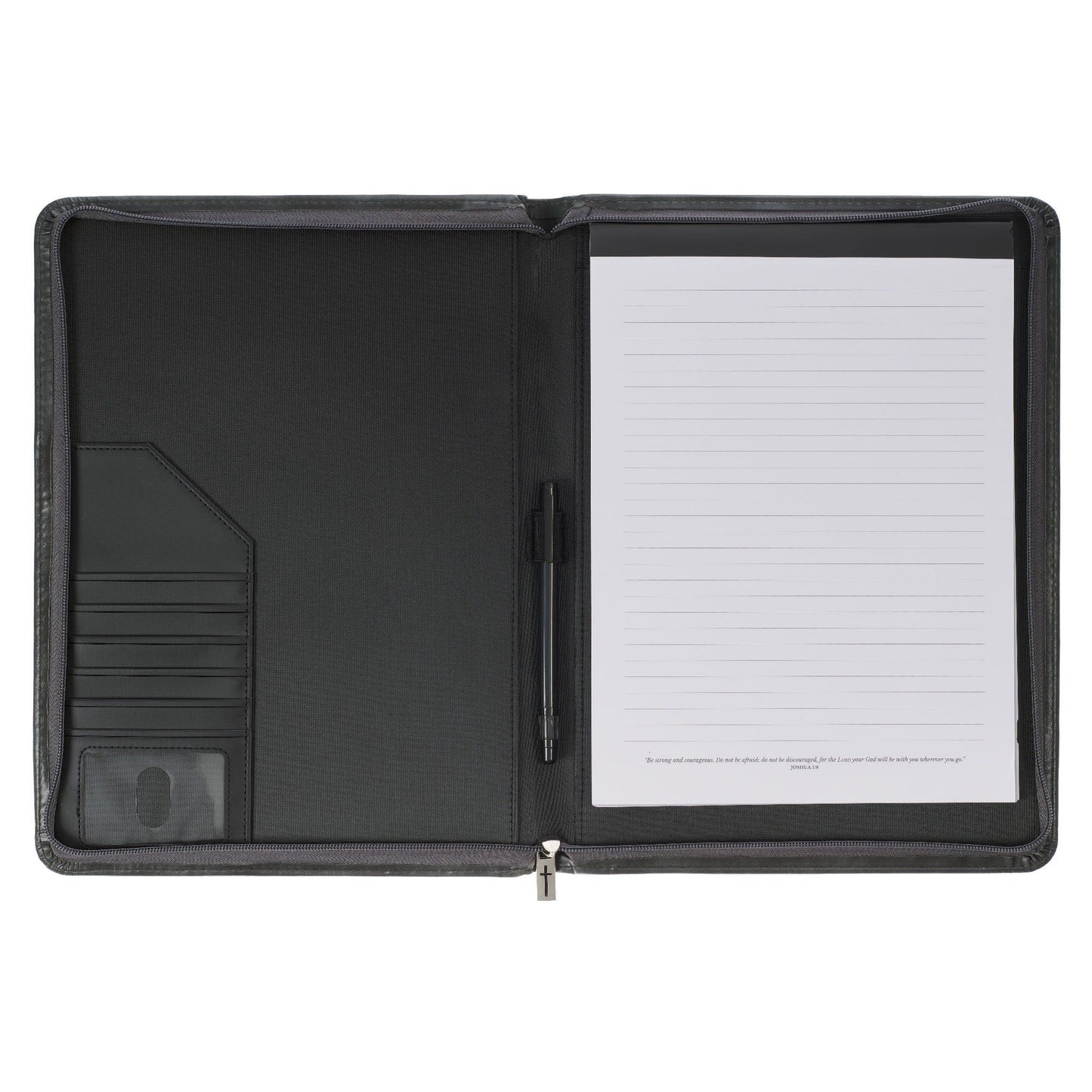 Padfolio Black Be Strong and Courageous
Josh. 1:9