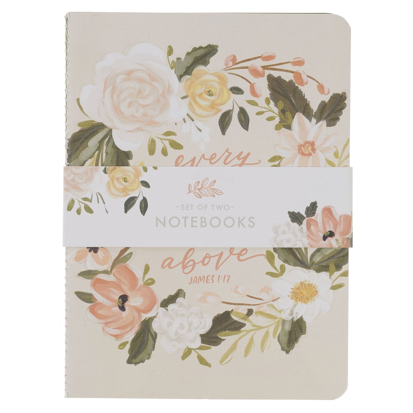 Notebook Set Medium 2pc Cream Green
Floral