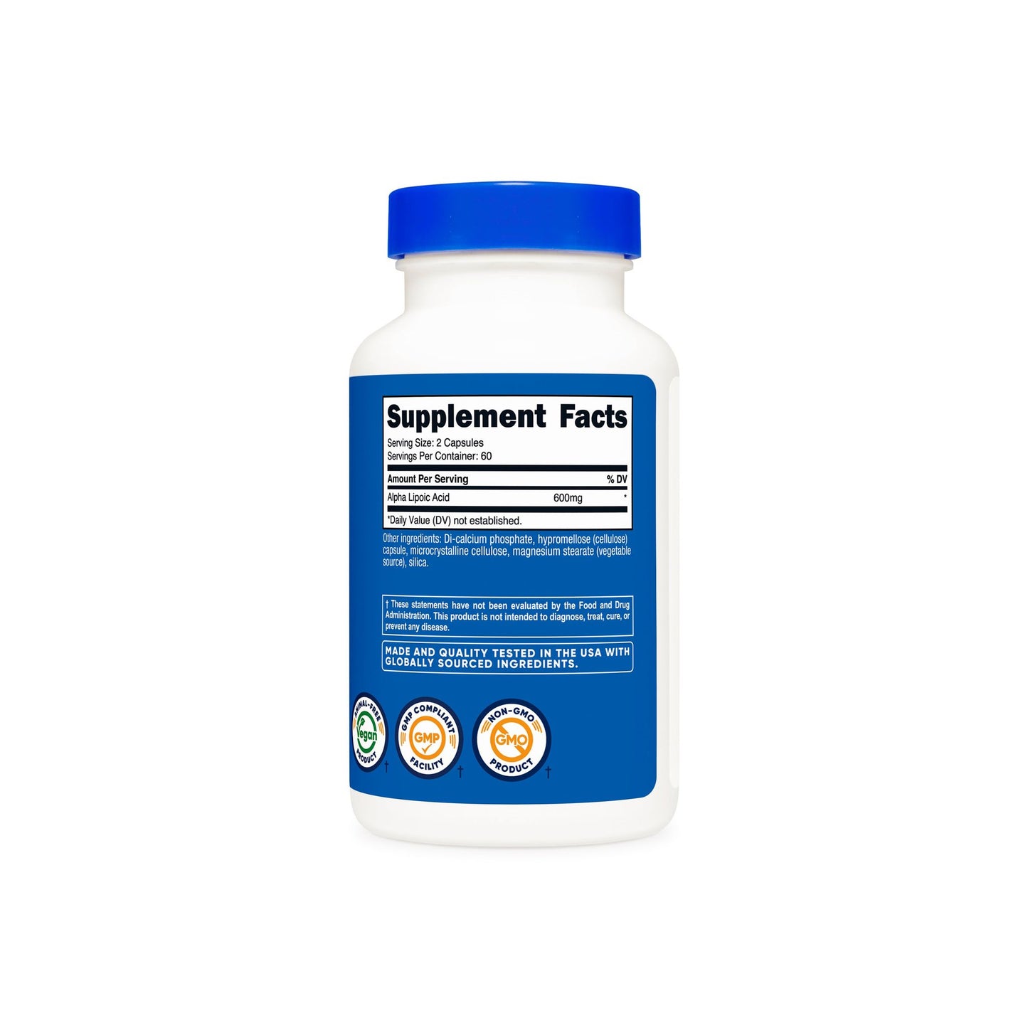 Alpha Lipoic Acid Capsules 600 mg (120 Caps)