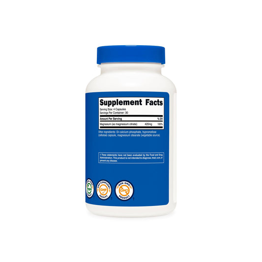 Magnesium Citrate Capsules (420 Per Serving) (120 Capsules)