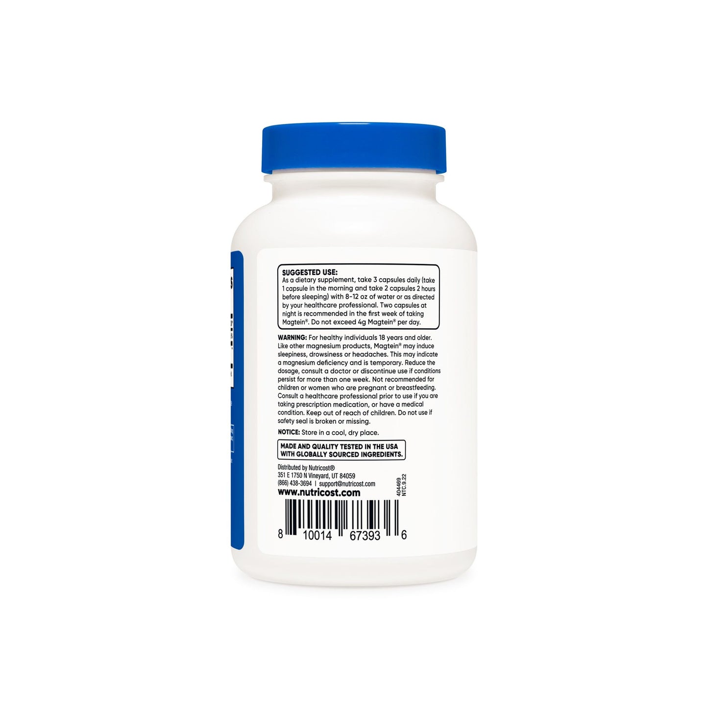 Magtein Magnesium L-Threonate  (48 MG) (120 Capsules)