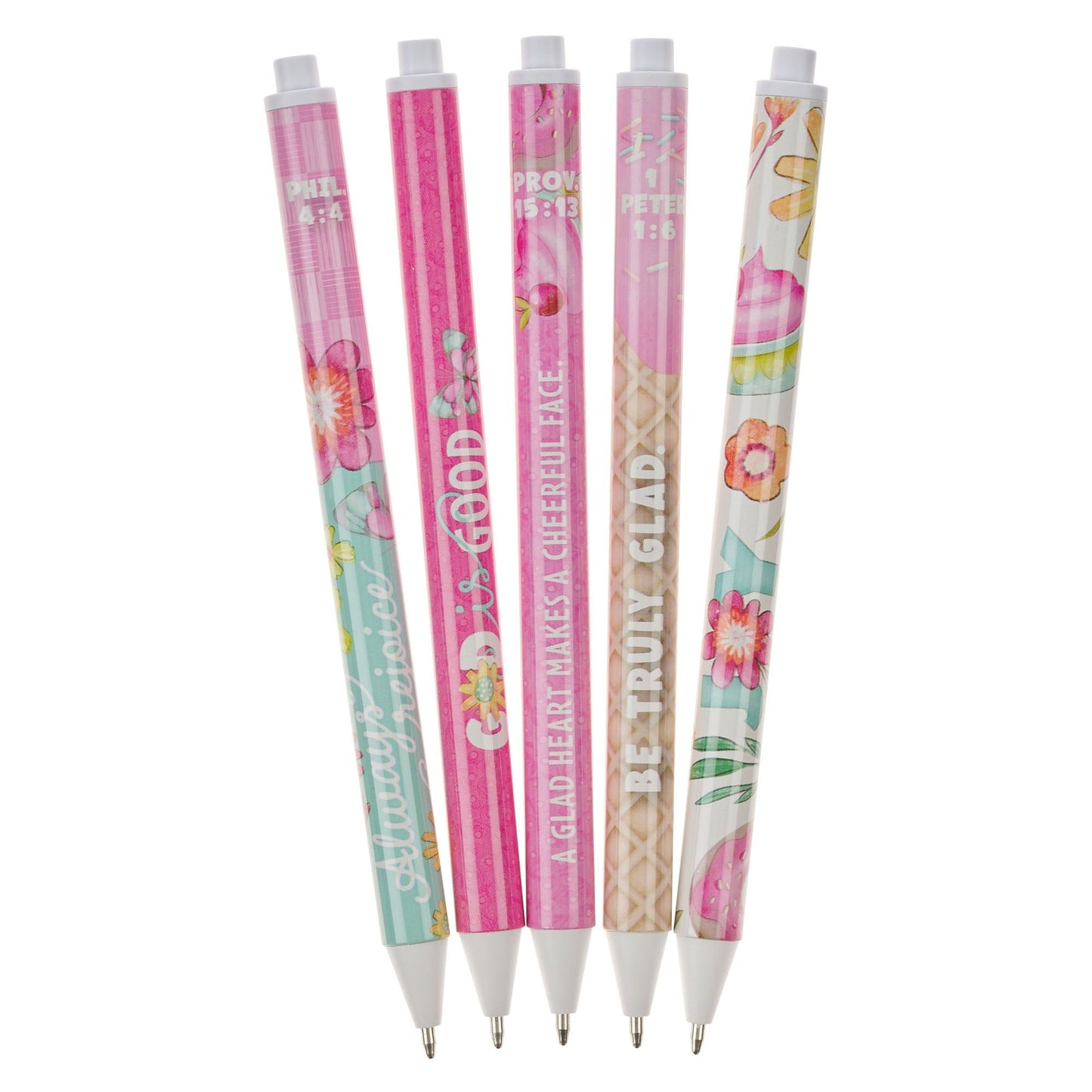 Pen Set 5 pc Be Truly Glad 1 Peter 1:6