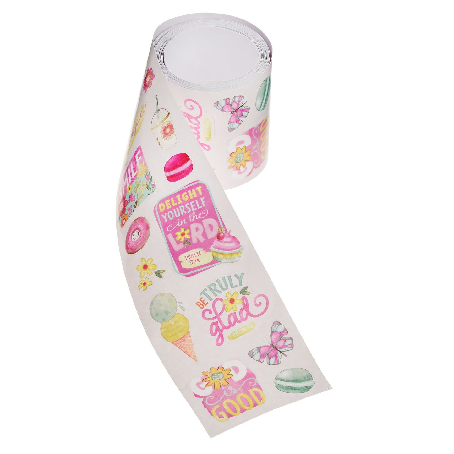 Sticker  Roll  A  Glad  Hear t  Makes Cheerful Face Prov 15 :13