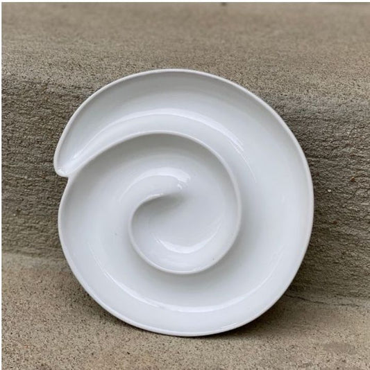 Swirl Dish - White