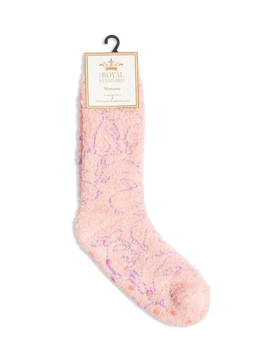 Women's Thumper Bunny Snuggle Socks   Pink/Purple   One Size