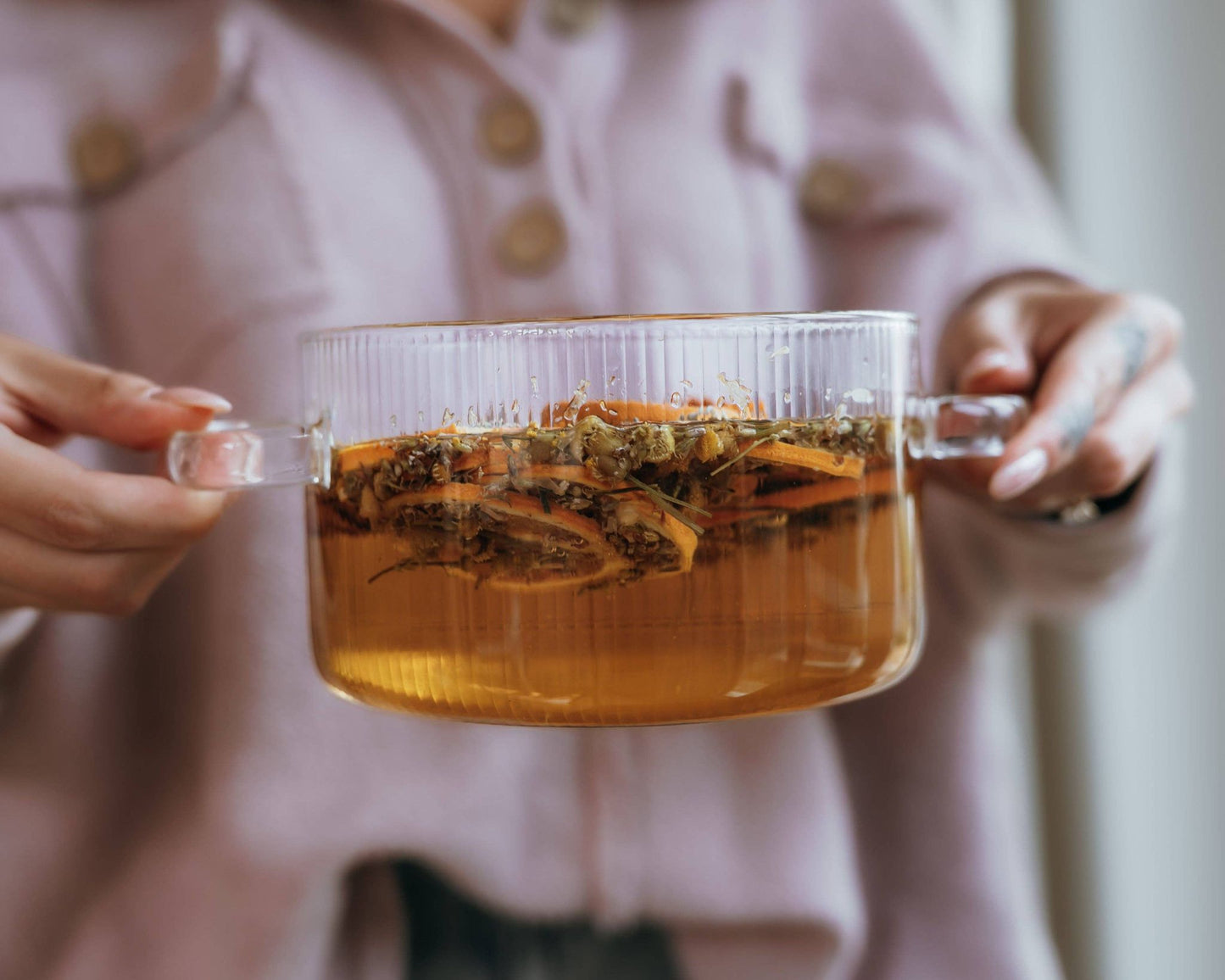 Wood & Glass Simmer Pot   | Stovetop Potpourri