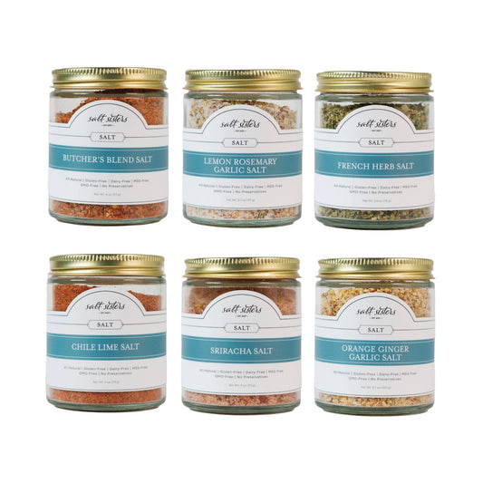 Hand-Blended Infused Sea Salt - 6 Flavor Variety Pack