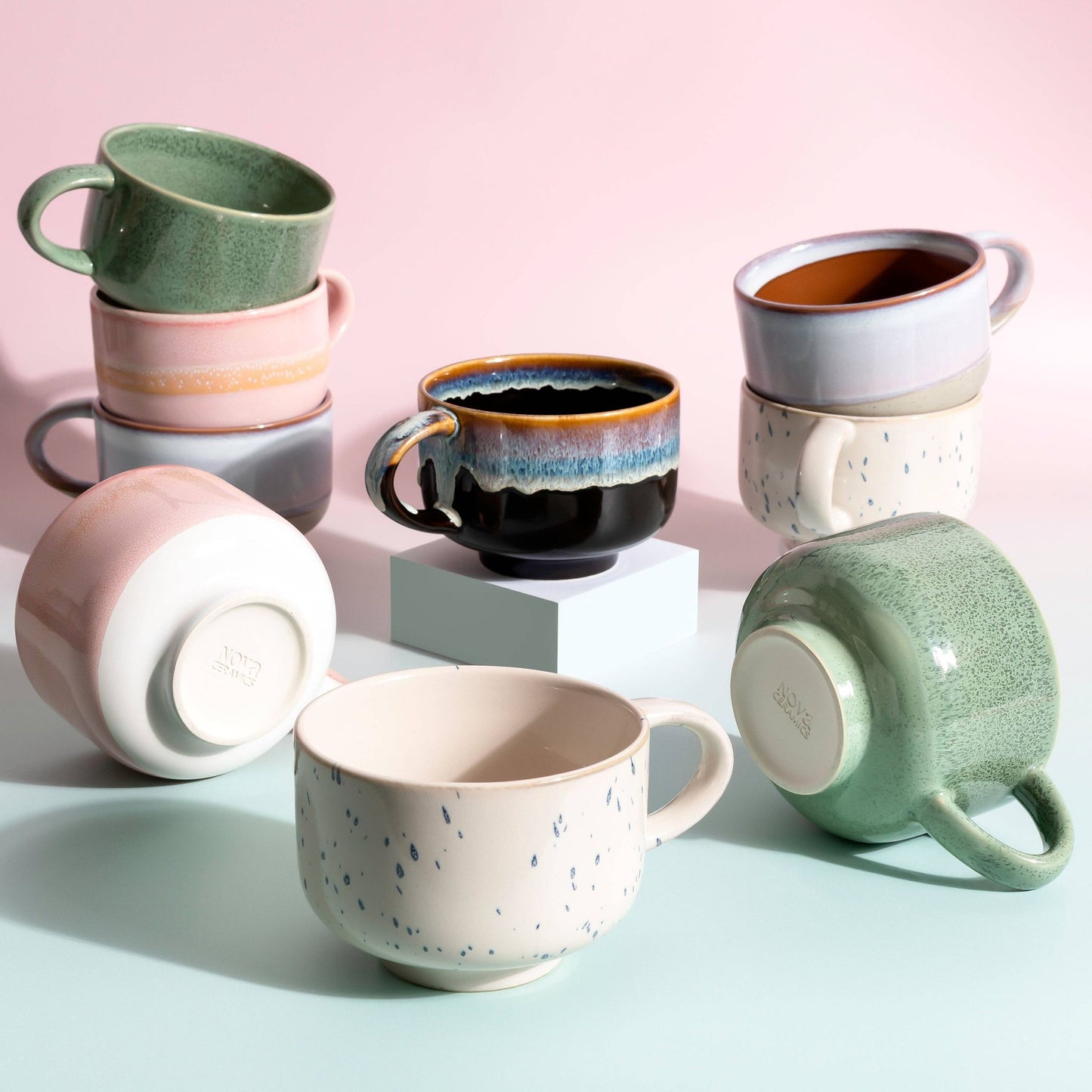 Emerald Ceramic Handmade Mug - 16oz