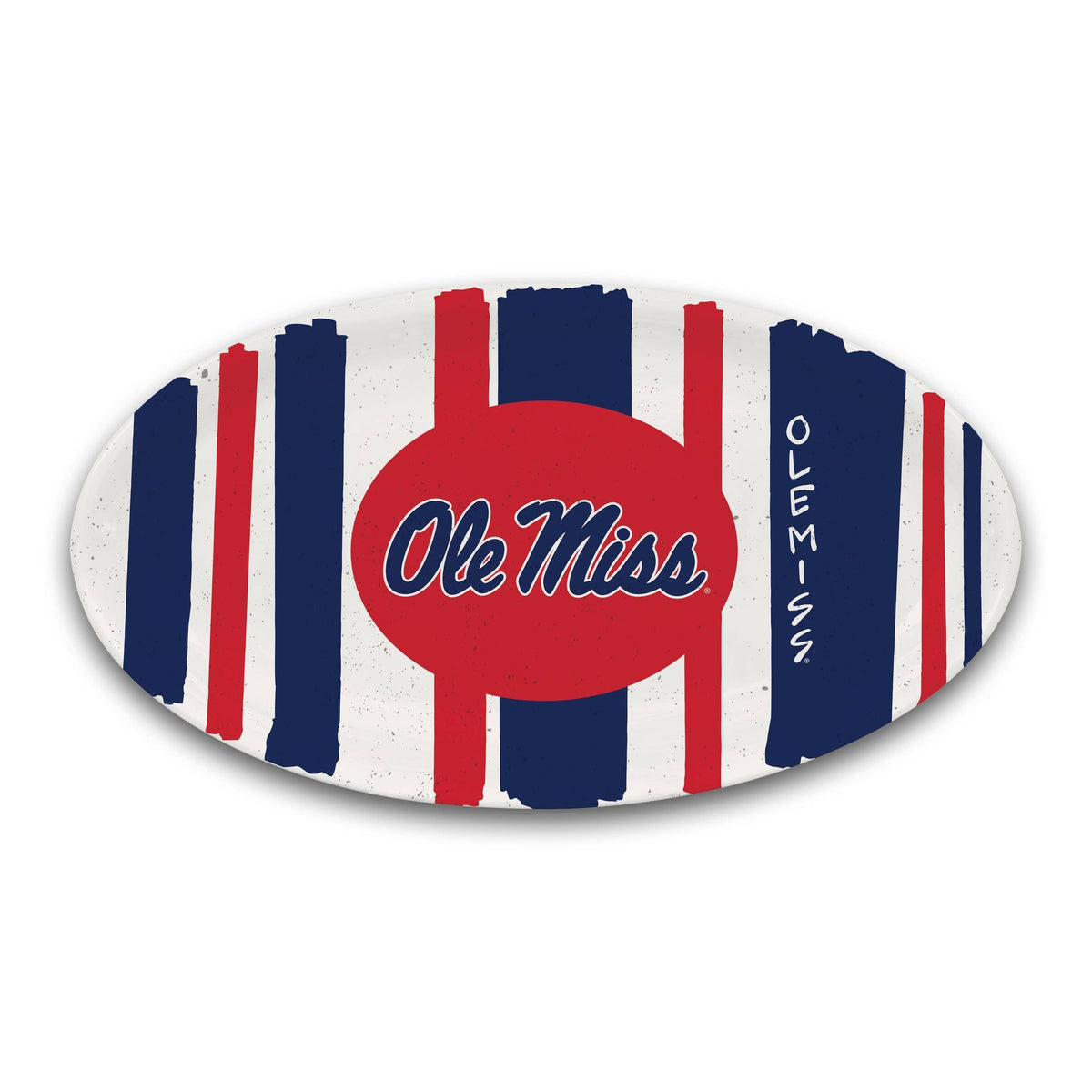 Ole Miss 12" Oval Striped