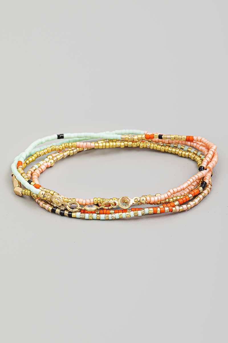 Dainty Assorted Bead Bracelet Set
