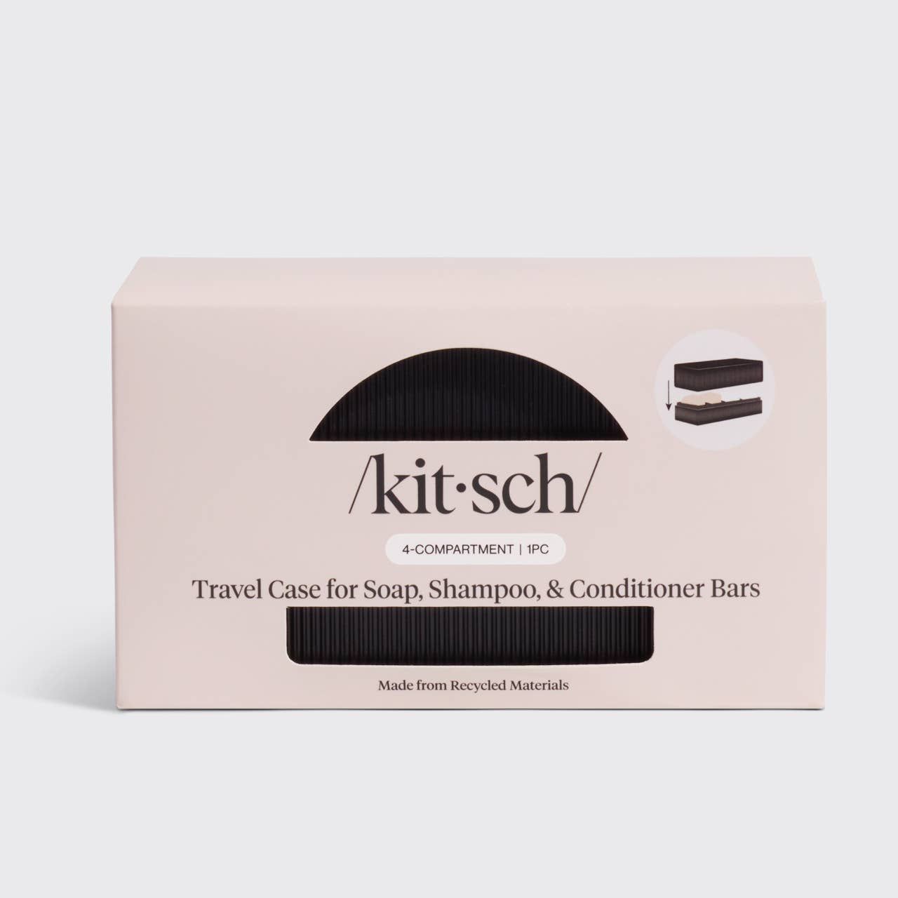 4-Compartment Travel Case - Black