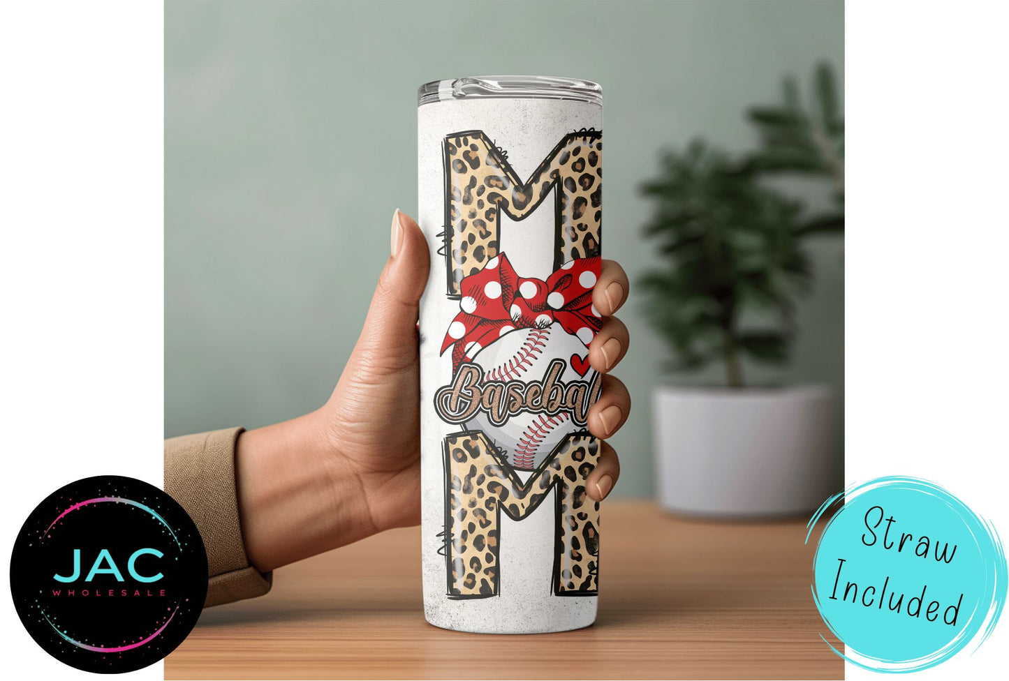 Coquette Baseball Mom Skinny Tumbler 20oz