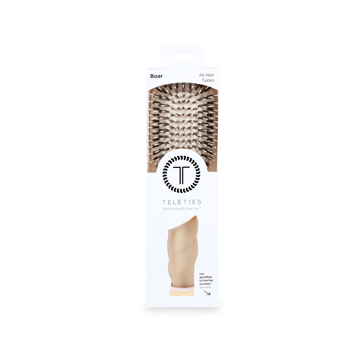 Boar Bristle Hair Brush | Tan
