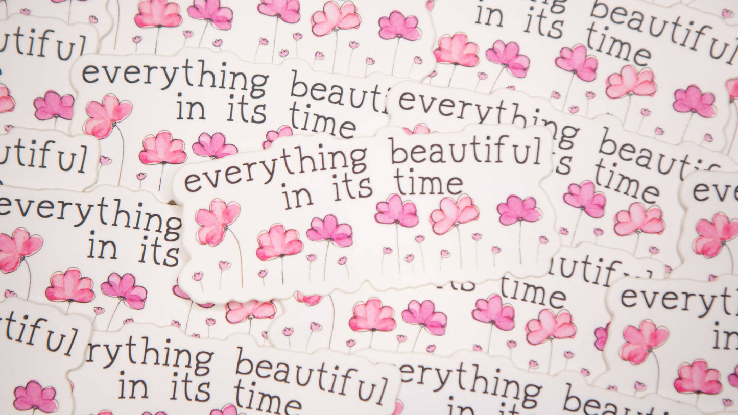 Everything Beautiful in His Time Vinyl Sticker