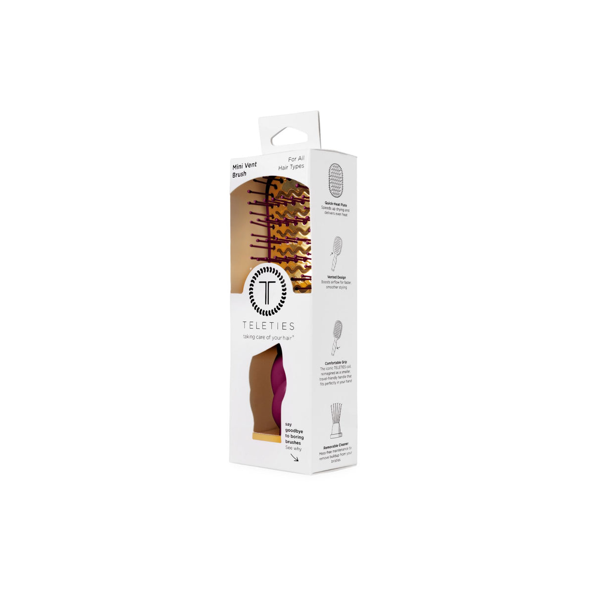 Mini Vented Hair Brush - Mulberry