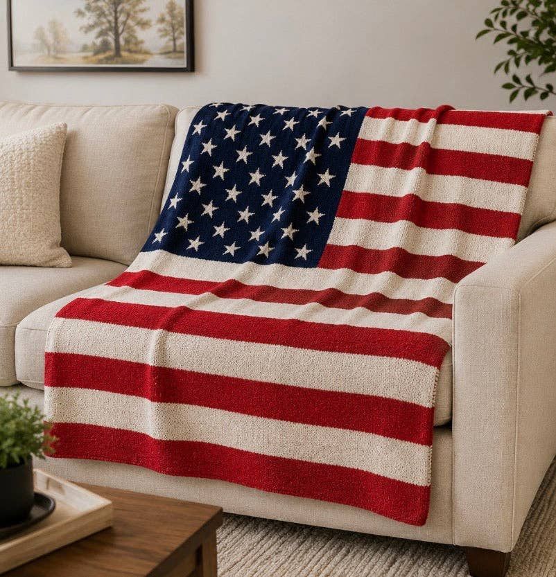 American Flag Throw Blanket