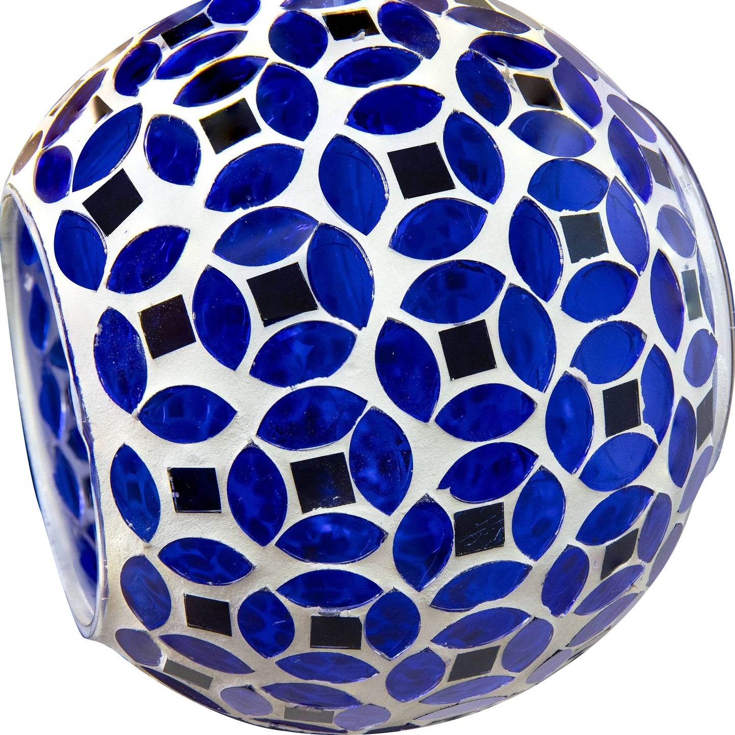 Lavender Mosaic Glass Fly-Through Hanging Bird Feeder