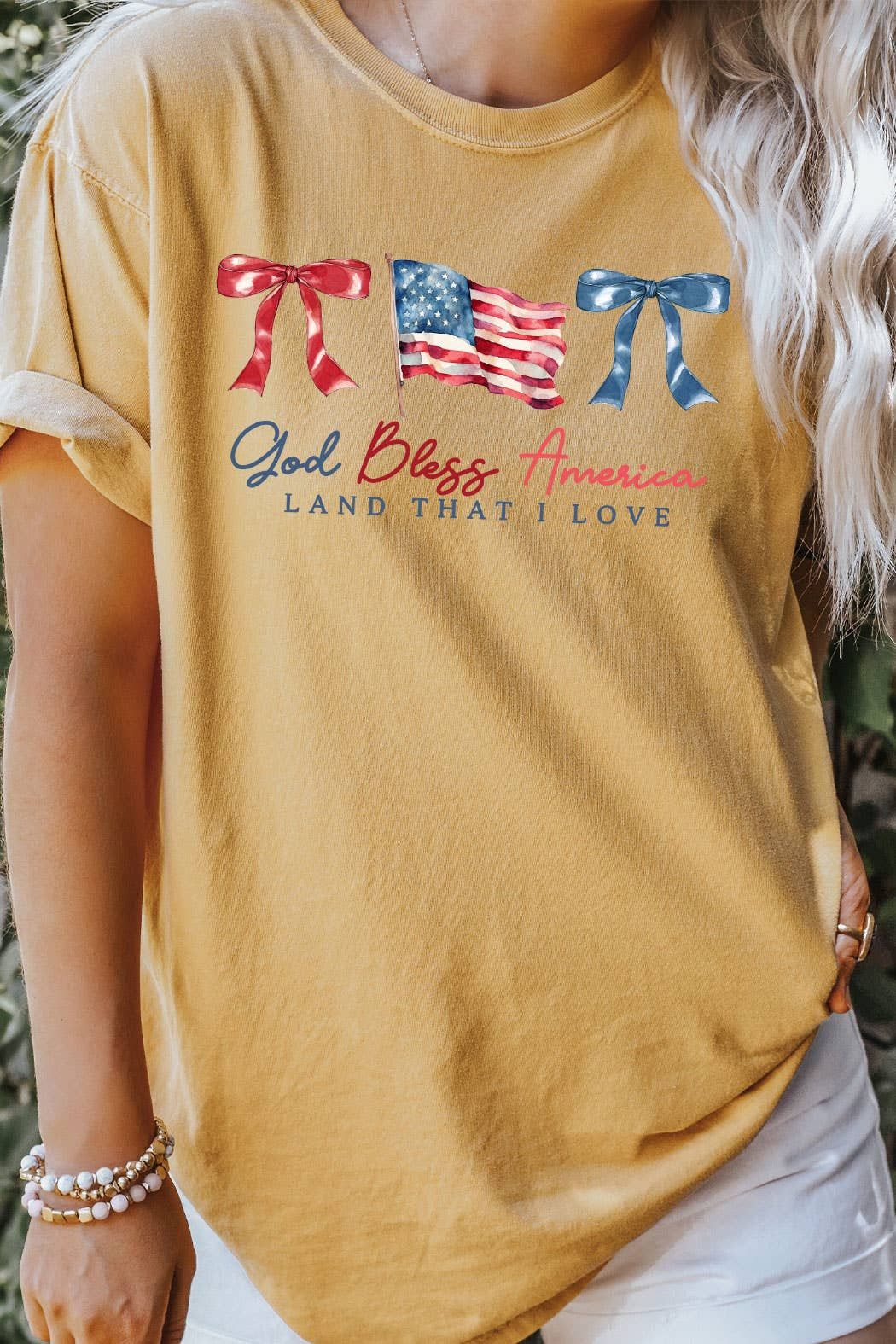 God Bless America Coquette Comfort Colors Tee