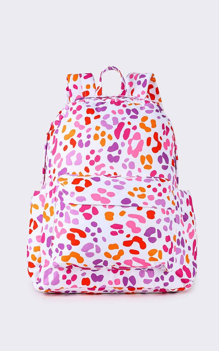 Cheetah Printed Kids Girls Backpack
