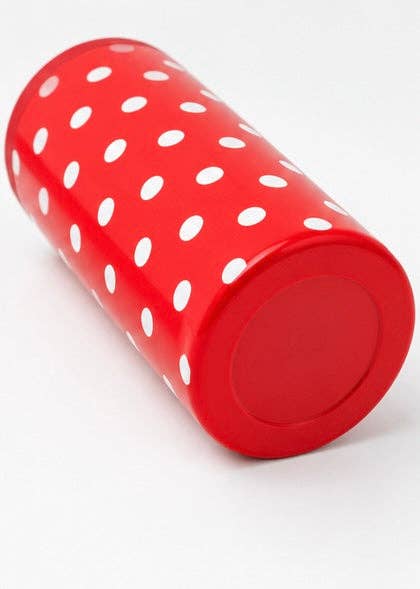 Hard Cooling Can in Red Polka Dot