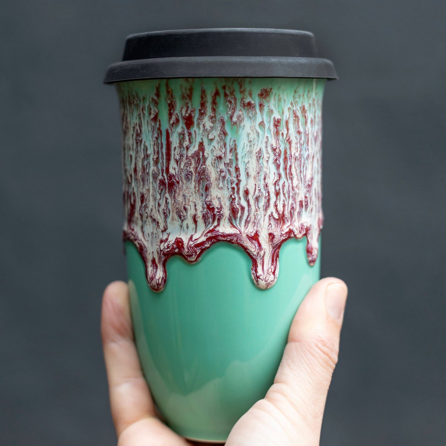 Nebula Ceramic Travel Mug – 16oz with Lid & Sleeve
