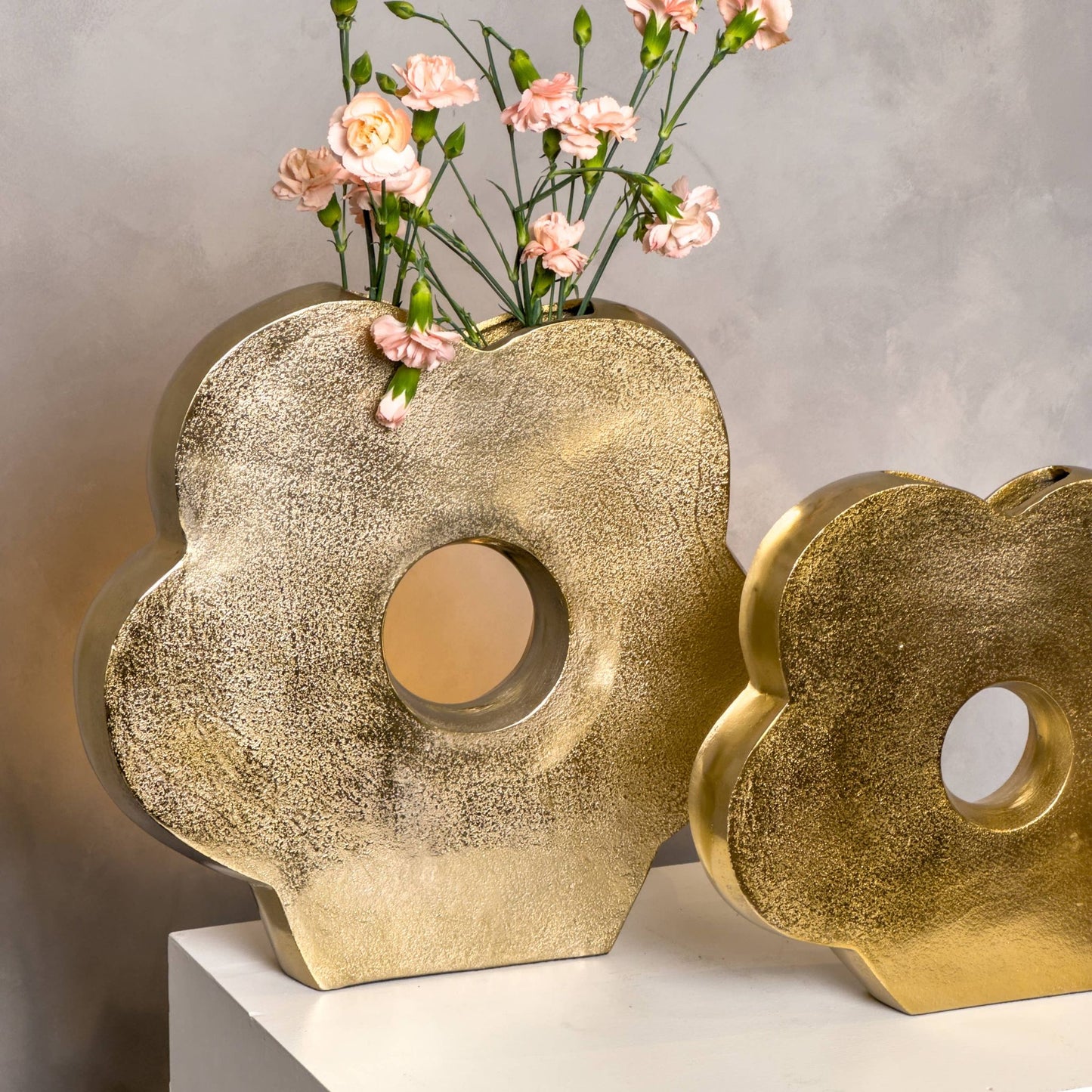 Gold Flower Shaped Vase