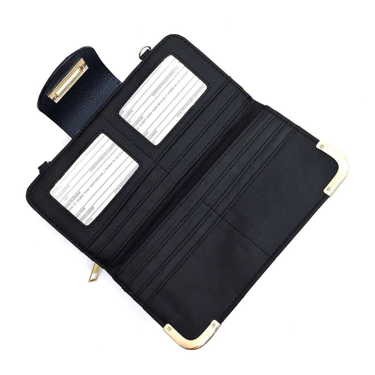 AD041 Turn Lock Crossbody Wallet