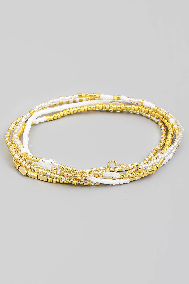 Dainty Assorted Bead Bracelet Set