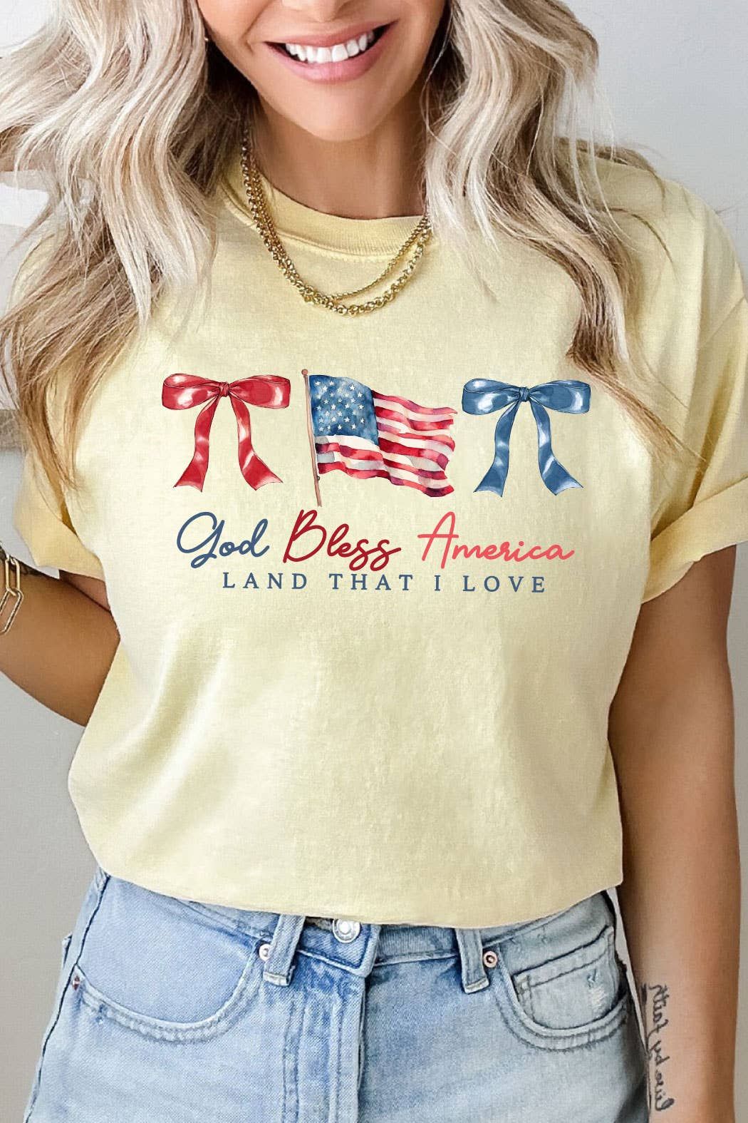 God Bless America Coquette Comfort Colors Tee