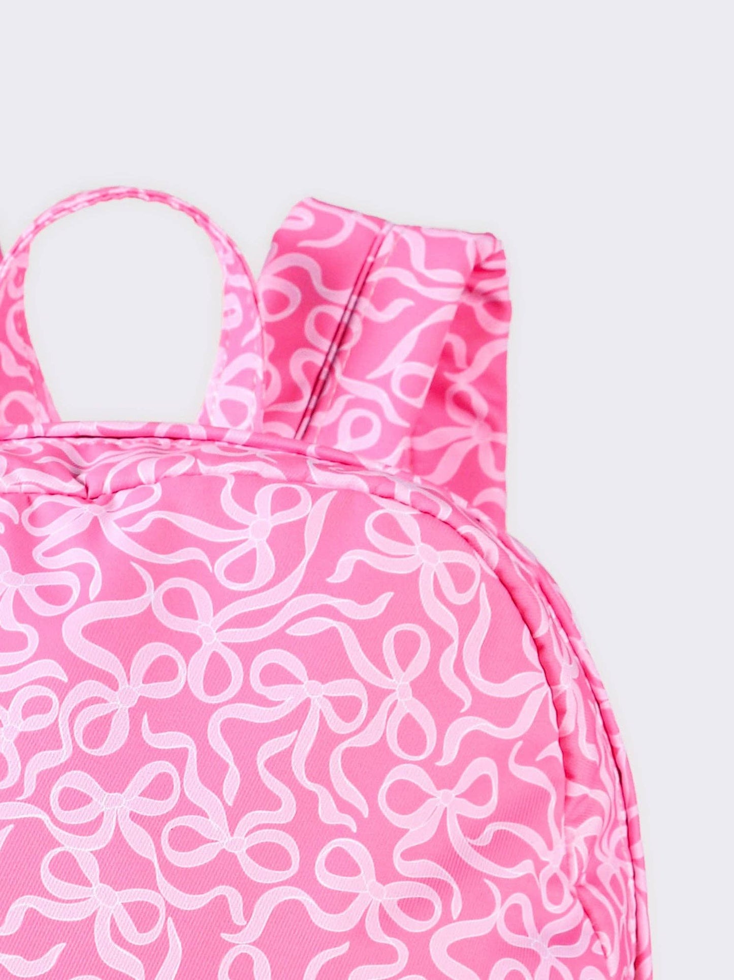 Gingham Ruffle Bow Printed Girls Backpack