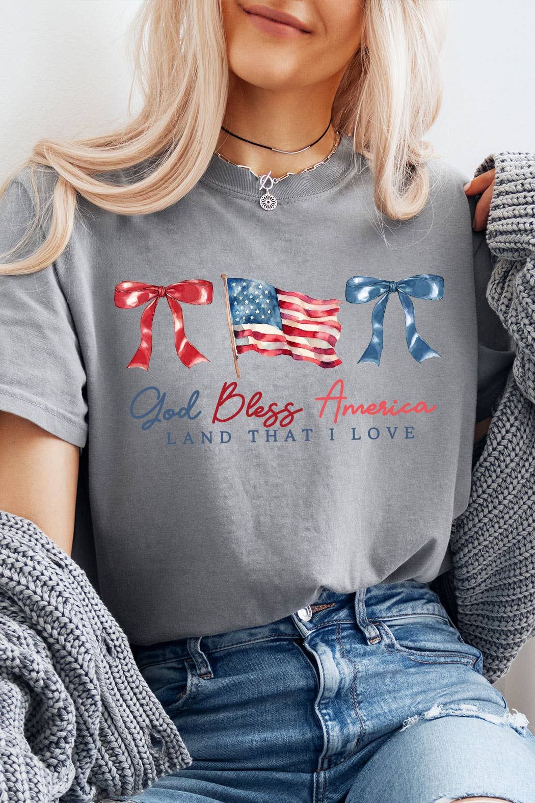 God Bless America Coquette Comfort Colors Tee