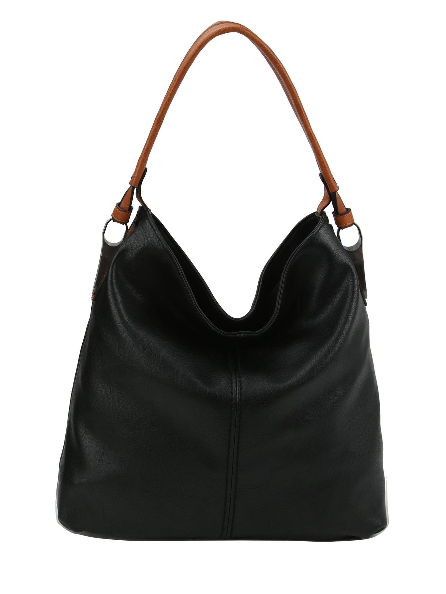 LHL001-2 Side Metal Accent Hobo Bag