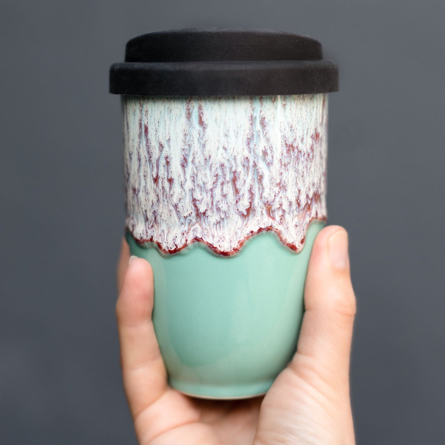 Nebula Ceramic Travel Mug – 12oz with Lid & Sleeve