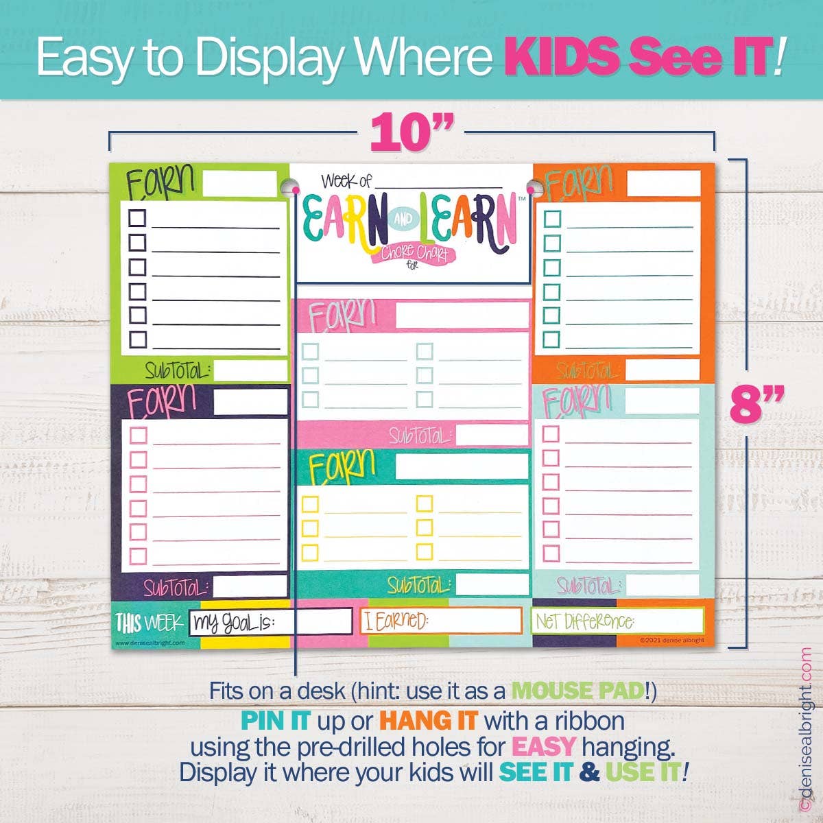 Earn & Learn® Kids Chore Chart | Open Stock
