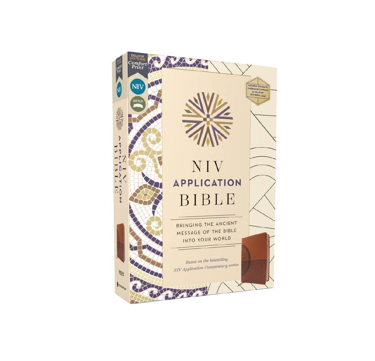 NIV Application Bible Leathersoft Brown Red Letter