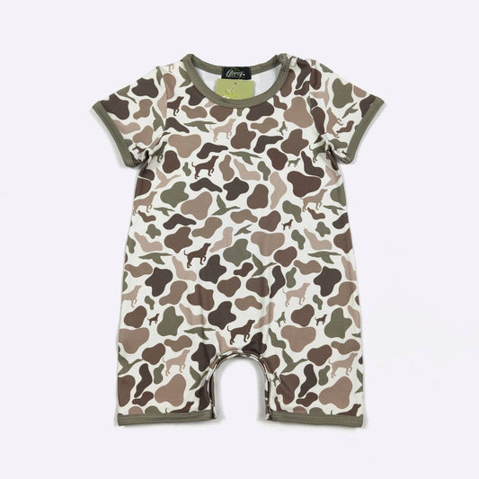 Camo Hound Boy Romper