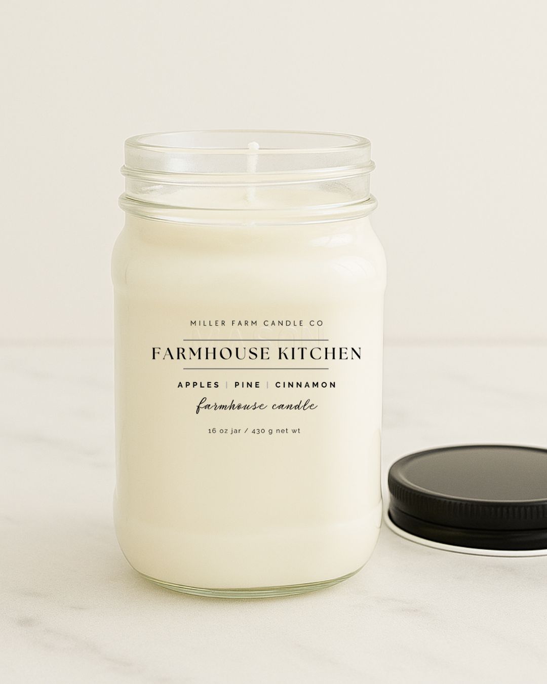 16 oz Farmhouse Jar Soy Candle | Seasonal & Classic Scents