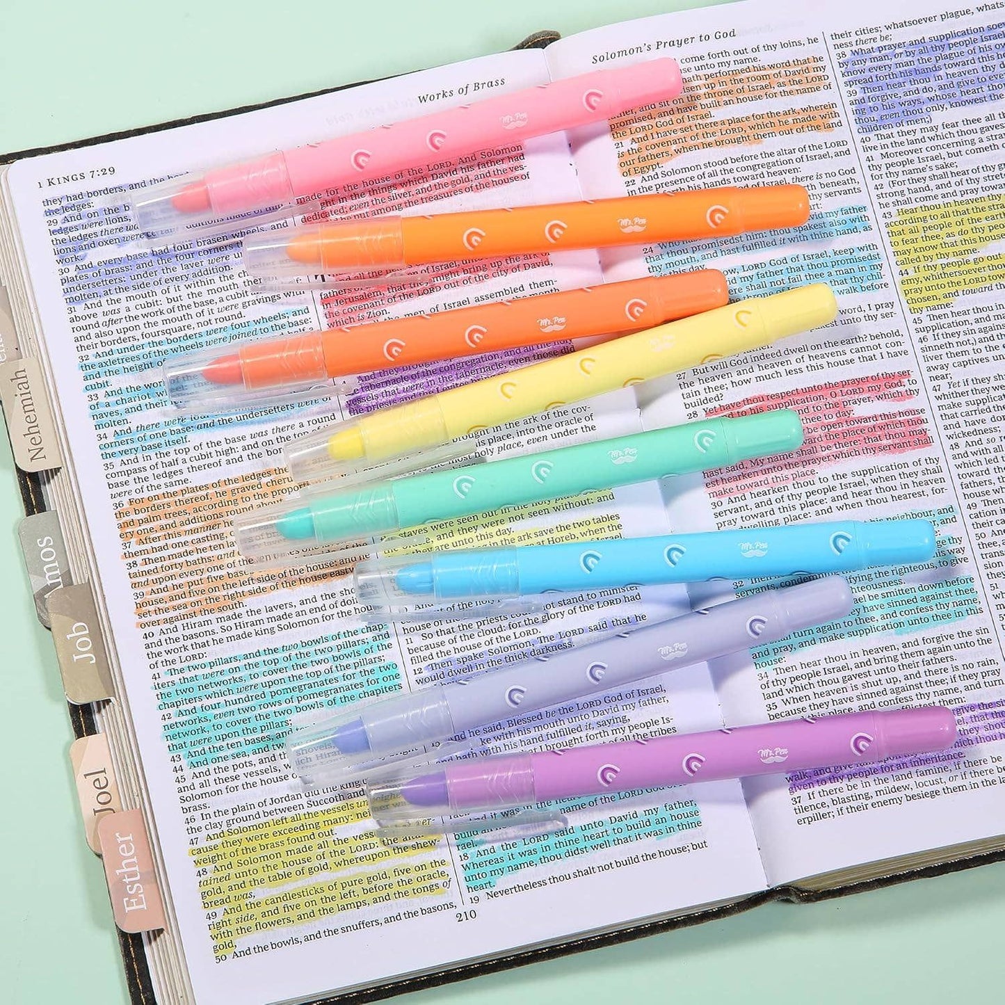 Bible Gel Highlighters 8 Pack No Bleed