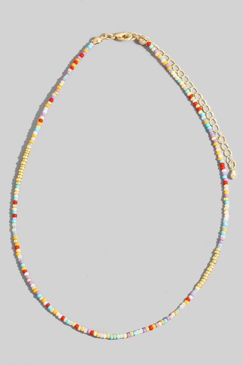 Mixed Seed Beaded Necklace