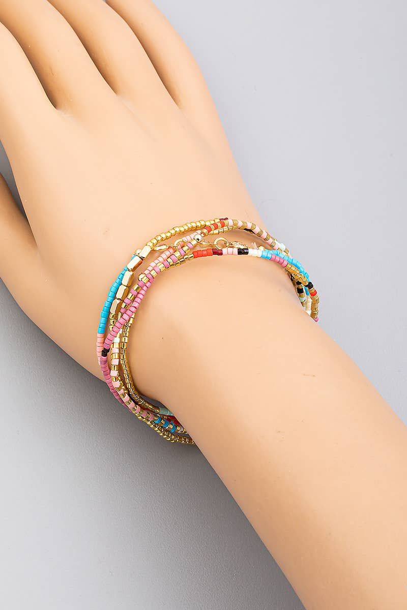 Dainty Assorted Bead Bracelet Set