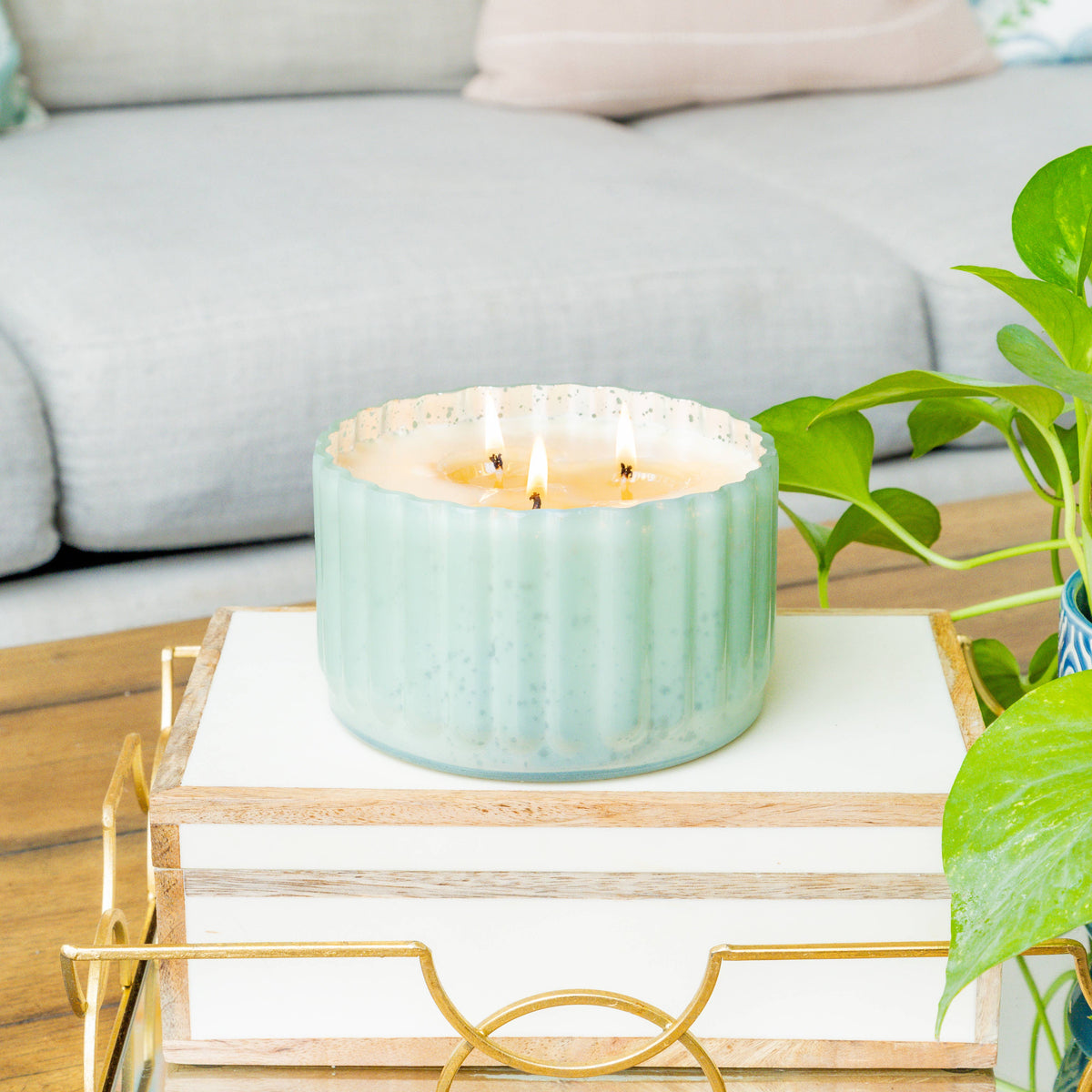 Sweet Grace Collection Candle #065 | Mint Green Candle