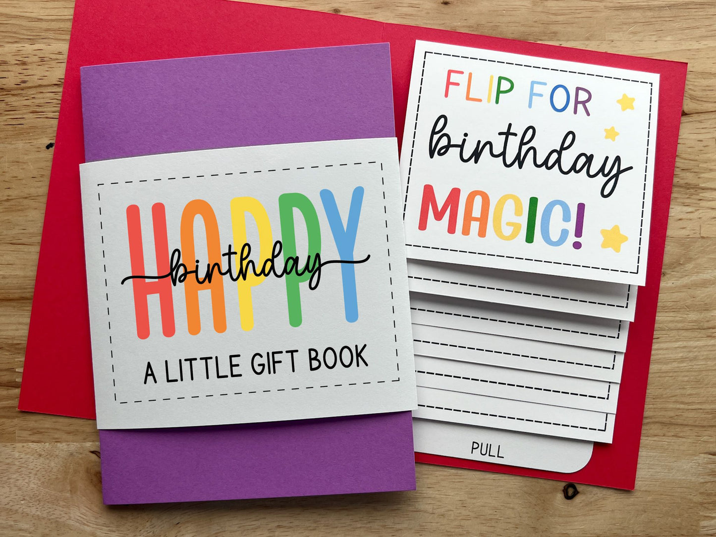 Birthday Waterfall Gift Card Holder