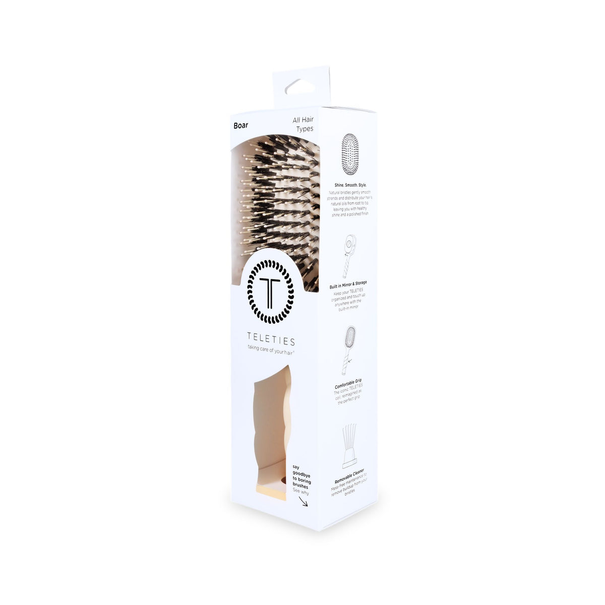 Boar Bristle Hair Brush | Tan