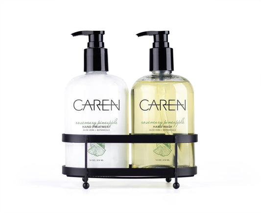 Rosemary Pineapple  Sink Set 14oz HT & HW & 4 Caddies