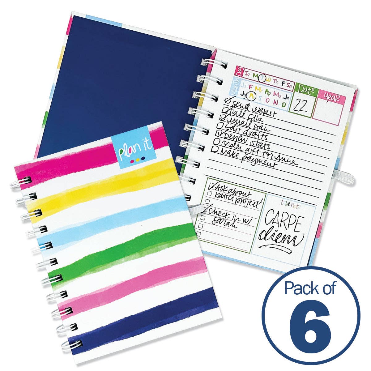 Pocket Notebooks | List, Plan, Doodle | Pack of 6