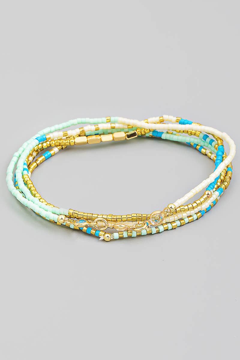 Dainty Assorted Bead Bracelet Set