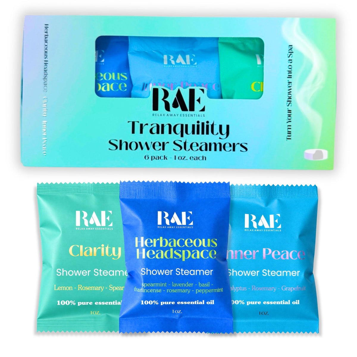 Tranquility Shower Steamers 6 Pack - Made in USA